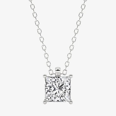 Grown Gorgeous (F,Vs2) Womens 1 1/8 CT. T.W. Lab-Grown Diamond 14K Gold or Platinum 18 Inch Princess Pendant Necklace