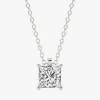 Grown Gorgeous (F,Vs2) Womens 1 1/8 CT. T.W. Lab-Grown Diamond 14K Gold or Platinum 18 Inch Princess Pendant Necklace