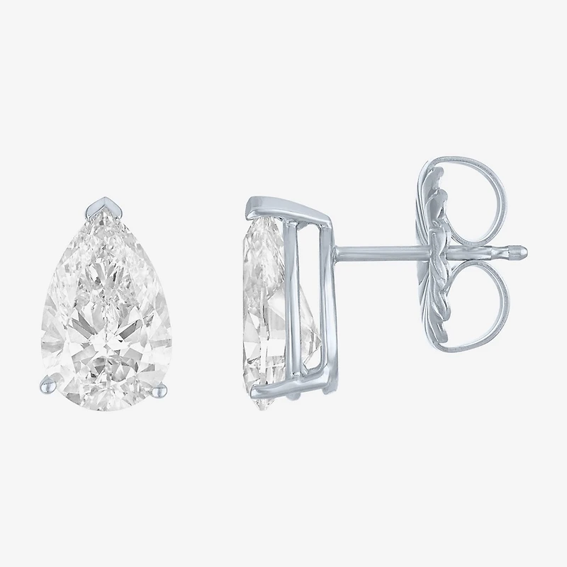 ( E-F/Si1-Si2 ) 3 CT. T.W. Lab-Grown Diamond 14K Gold 10.6mm Pear Stud Earrings