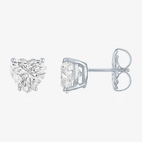( E-F/Si1-Si2 ) 3 CT. T.W. Lab-Grown Diamond 14K Gold 8.1mm Heart Stud Earrings