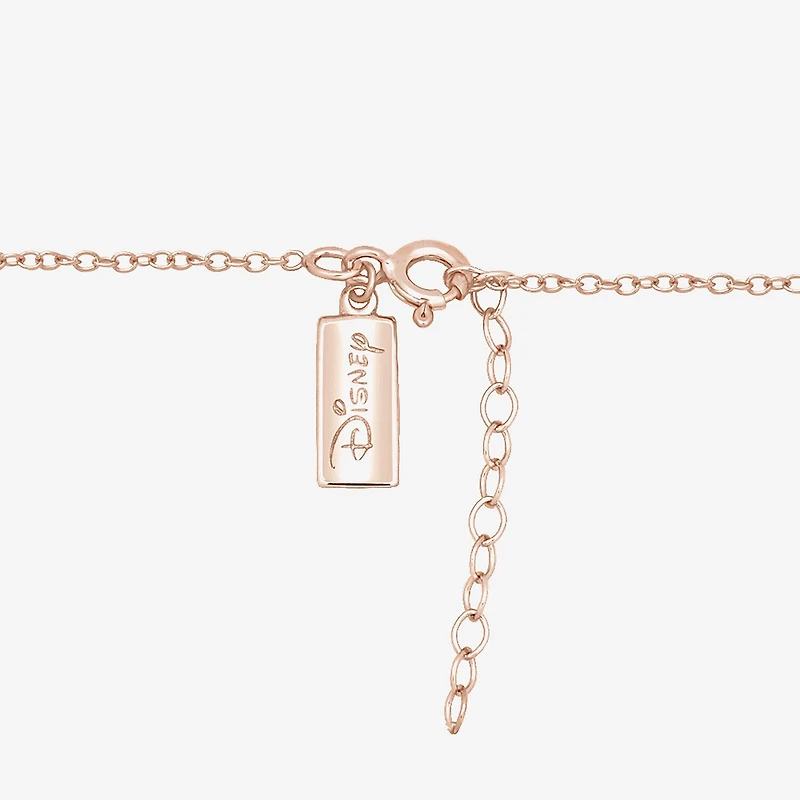 Rose (I, I2) Womens 5/8 CT. T.W. Lab Grown White Diamond 14K Rose Gold Over Silver Flower 18 Inch Pendant Necklace