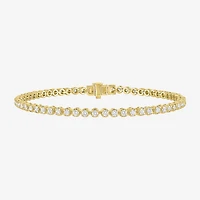 (G-H / Si2-I1) Womens 2 CT. T.W. Lab Grown White Diamond Sterling Silver 7.25 Inch Tennis Bracelet
