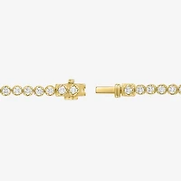 (G-H / Si2-I1) Womens 3 CT. T.W. Lab Grown White Diamond 14K Gold Over Silver 7.25 Inch Tennis Bracelet