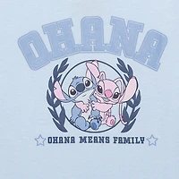 Little & Big Kid Girls Crew Neck Short Sleeve Regular Fit Lilo Stitch Graphic T-Shirt