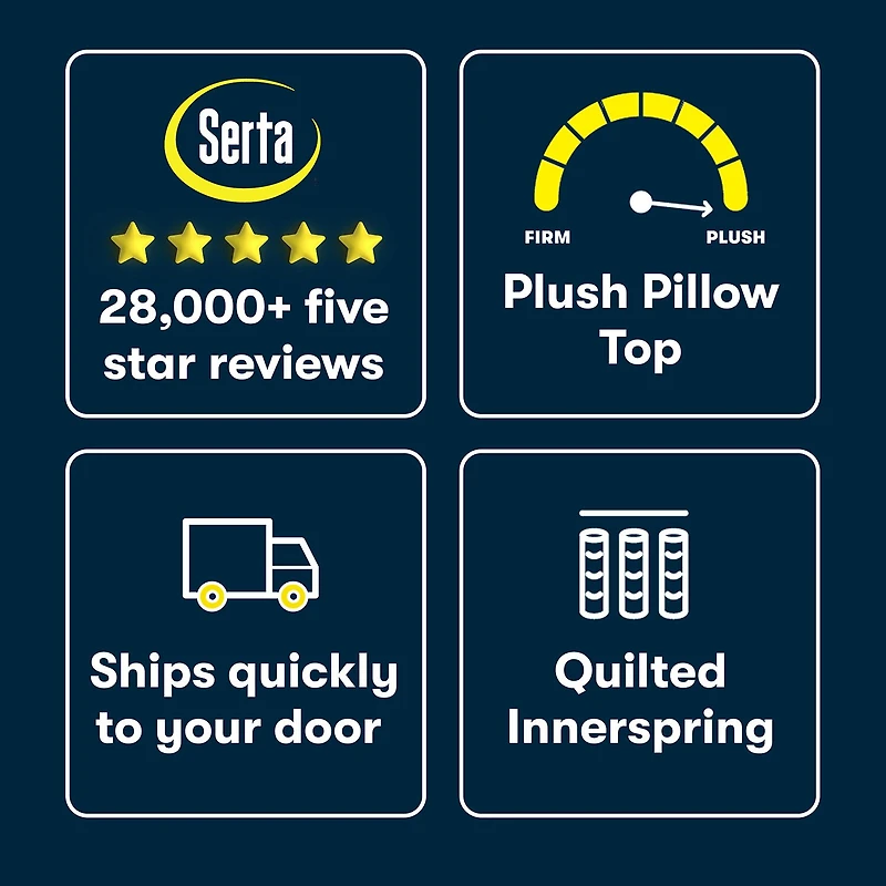 Serta Five Star Mattress 10" Plush Pillow Top - a Box