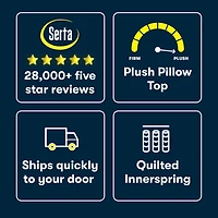 Serta Five Star Mattress 10" Plush Pillow Top - a Box