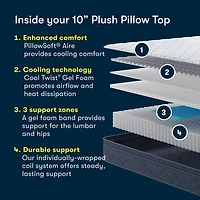 Serta Five Star Mattress 10" Plush Pillow Top - a Box
