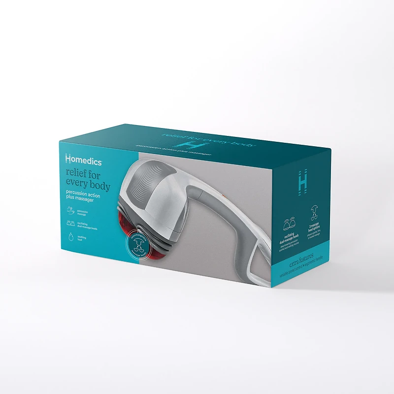HoMedics Percussion Action Plus Handheld Massager with Heat