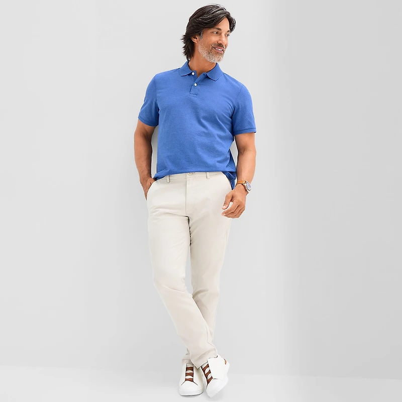 St. John's Bay Premium Stretch Mens Classic Fit Short Sleeve Polo Shirt
