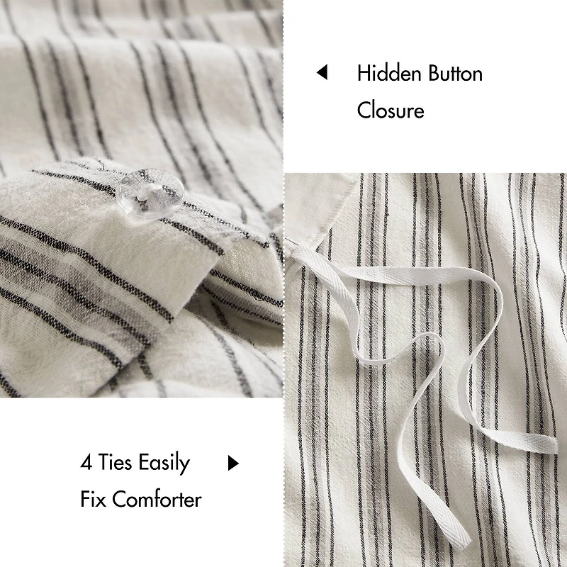 Madison Park Cora  Rayon Cotton Blend 3-pc. Easy Care Duvet Cover Set