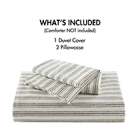 Madison Park Cora  Rayon Cotton Blend 3-pc. Easy Care Duvet Cover Set