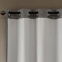 Madison Park Abel Jacquard Grommet Top 100% Blackout Single Curtain Panel