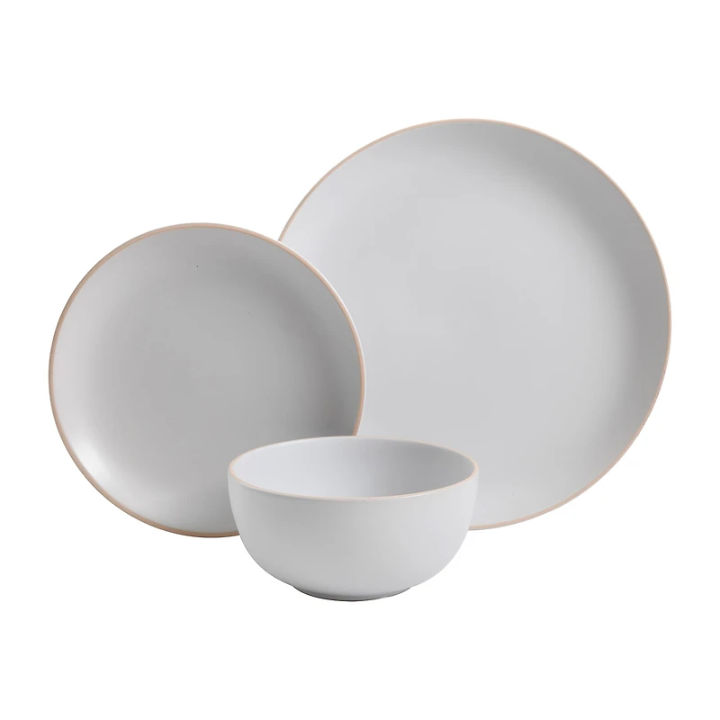 Gibson Rockaway White 12-pc. Stoneware Dinnerware Set