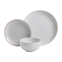 Gibson Rockaway White 12-pc. Stoneware Dinnerware Set