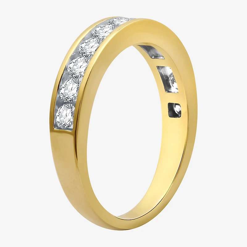 (H-I / I1) Round 1 1/2 CT. T.W. Lab Grown Diamond Bridal Set 10K or 14K Gold