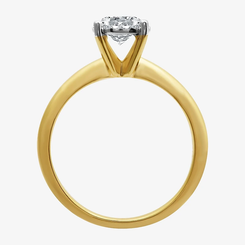 (H-I / I1) Round 1 1/2 CT. T.W. Lab Grown Diamond Bridal Set 10K or 14K Gold