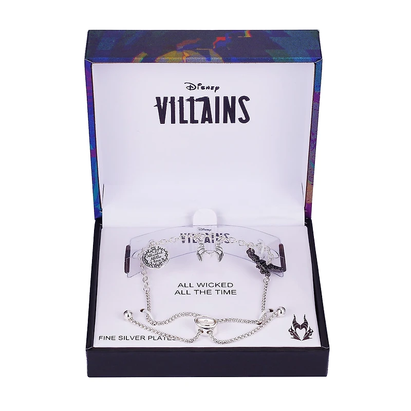 Disney Classics Villains Womens Cubic Zirconia Bolo Bracelet