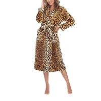White Mark Womens Long Sleeve Length Robe