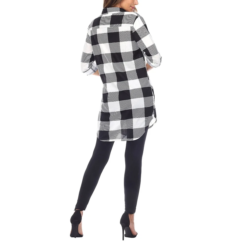 White Mark Womens 3/4 Sleeve Tunic Top