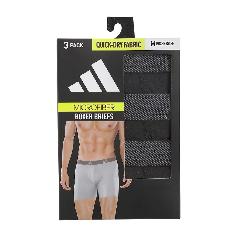 adidas Performance Microfiber Mens 3 Pack Boxer Briefs 5158584
