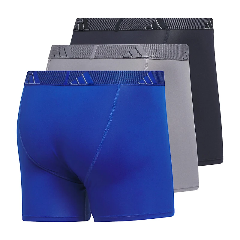 adidas Performance Microfiber Mens 3 Pack Comfort Waistband Trunks 5158586