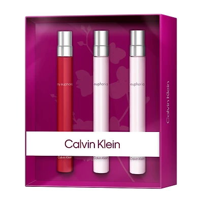 Calvin Klein Euphoria For Women Eau De Parfum 3-Pc Travel Spray Gift Set ($102 Value) Perfume Set