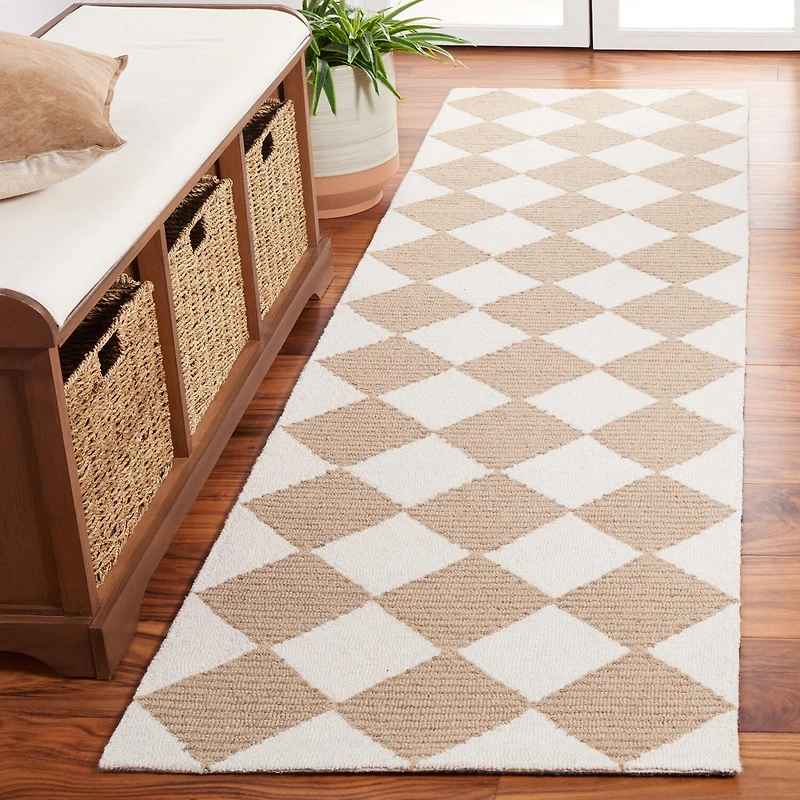 Martha Stewart Jackie Geometric Hand Tufted 27" X 96" Indoor Rectangular Runner