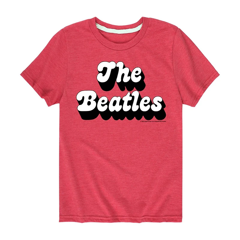 Band Logo Little & Big Kid Boys Crew Neck Short Sleeve Regular Fit The Beatles Graphic T-Shirt