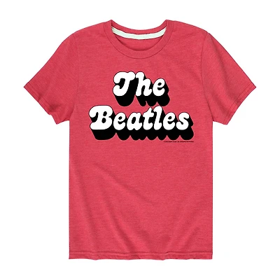 Band Logo Little & Big Kid Boys Crew Neck Short Sleeve Regular Fit The Beatles Graphic T-Shirt
