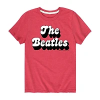 Band Logo Little & Big Kid Boys Crew Neck Short Sleeve Regular Fit The Beatles Graphic T-Shirt