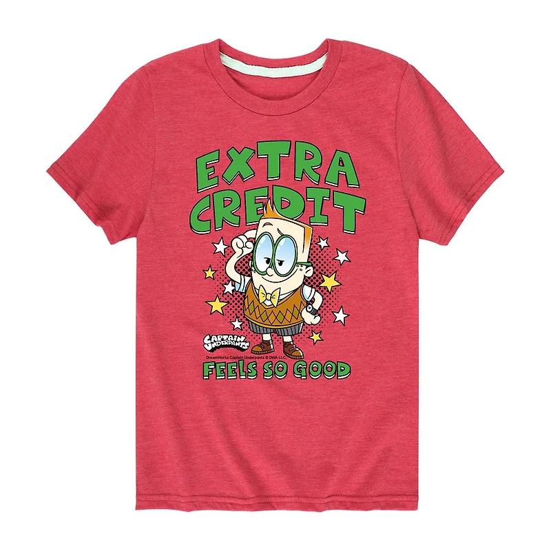 Extra Credit Melvin Sneedly Little & Big Kid Boys Crew Neck Short Sleeve Regular Fit Captain Underpants Graphic T-Shirt