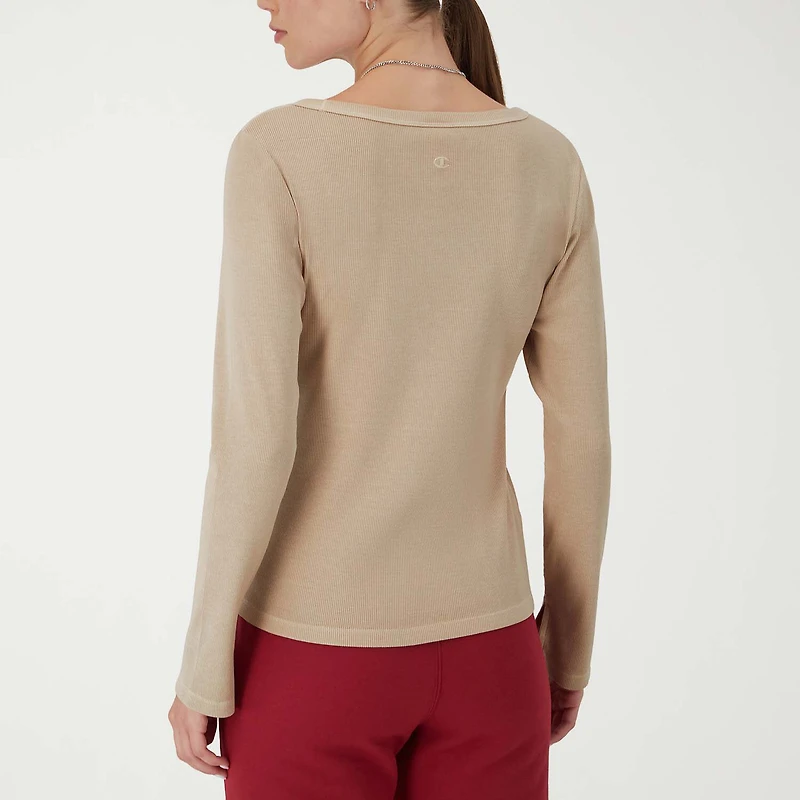 Champion Womens Scoop Neck Long Sleeve Active T-Shirt