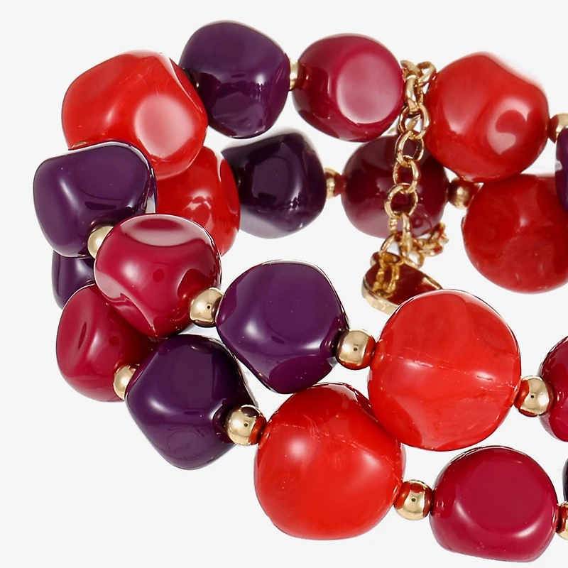 Mixit Gold Tone & Red Womens 2-pc. Bracelet Set