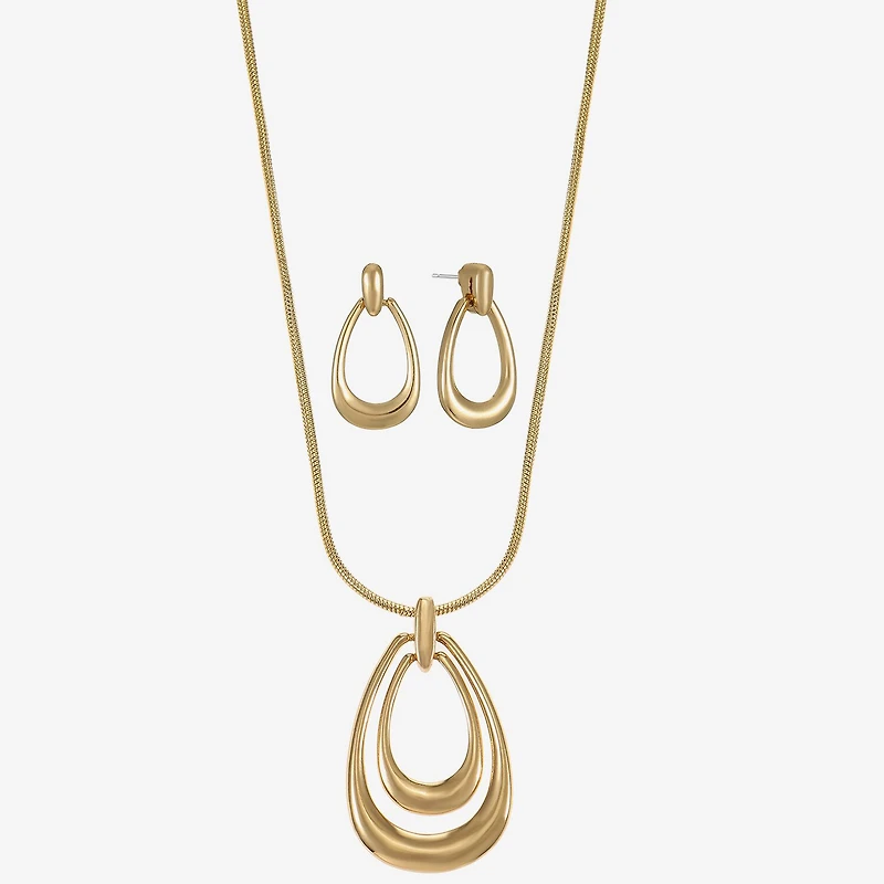 Liz Claiborne Pendant Necklace & Drop Earring Womens 2-pc. Jewelry Set