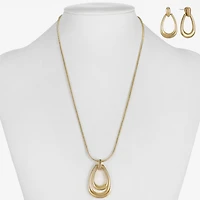 Liz Claiborne Pendant Necklace & Drop Earring Womens 2-pc. Jewelry Set