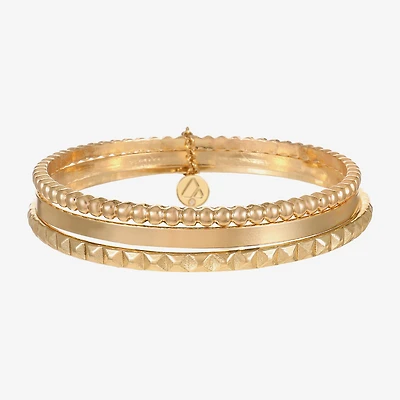 Liz Claiborne Textured Bangle Womens 3-pc. Bracelet Set
