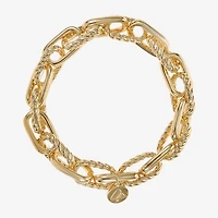 Liz Claiborne Textured Link Womens Stretch Bracelet