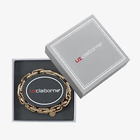 Liz Claiborne Textured Link Womens Stretch Bracelet