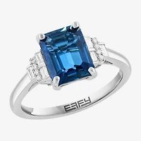 Effy Final Call Limited Quantities! Womens 1/10 CT. T.W. Genuine Blue Topaz 14K Gold Cocktail Ring