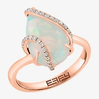 Effy Final Call Limited Quantities! Womens 1/7 CT. T.W. Genuine White Opal 14K Gold Pear Crossover Cocktail Ring