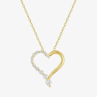 Yes, Please! Womens Lab Created White Sapphire Pendant