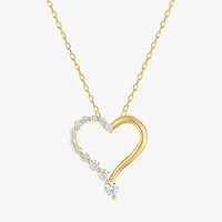 Yes, Please! Womens Lab Created White Sapphire Pendant