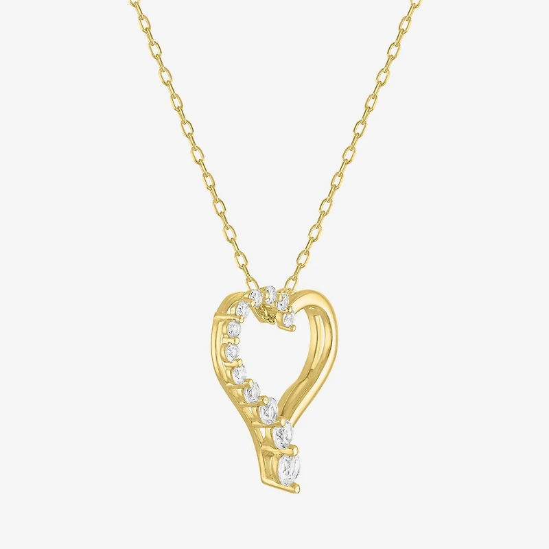 Yes, Please! Womens Lab Created White Sapphire Pendant