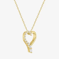 Yes, Please! Womens Lab Created White Sapphire Pendant