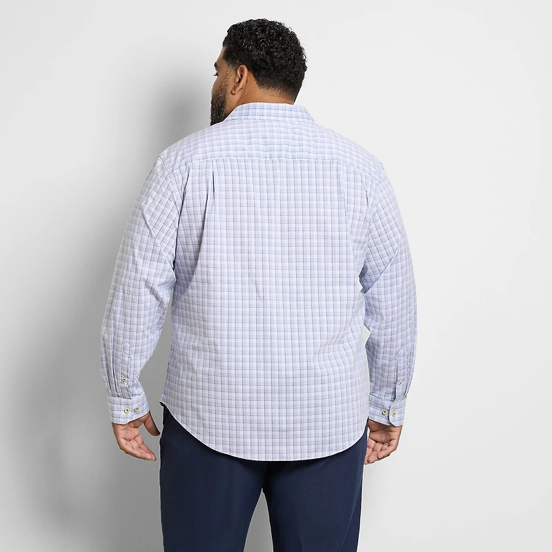 Van Heusen Originals Mens Long Sleeve Regular Fit Stretch Fabric Big and Tall Button-Down Shirt