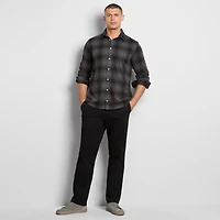 Van Heusen Performance Knit Mens Long Sleeve Regular Fit Stretch Fabric Big and Tall Button-Down Shirt