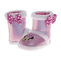 Josmo Toddler Girls Minnie Mouse Insulated Flat Heel Snow Boots
