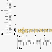 (G-H, Si2-I1) Womens 2 CT. T.W. Lab Grown White Diamond 14K Gold Over Silver 7.25 Inch Tennis Bracelet