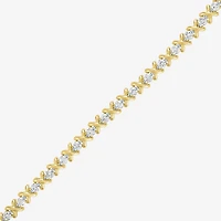 (G-H, Si2-I1) Womens 2 CT. T.W. Lab Grown White Diamond 14K Gold Over Silver 7.25 Inch Tennis Bracelet