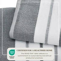 Linery Luxury Cotton Decorative 4-pc. Quick Dry Striped Bath Towel